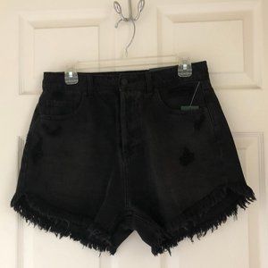 Wild Fable Black Denim High-Rise Shorts, size 10